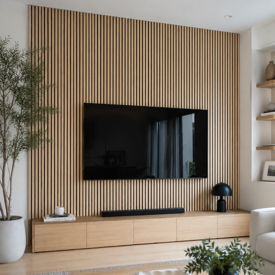 Natural Oak Acoustic Wall Panel